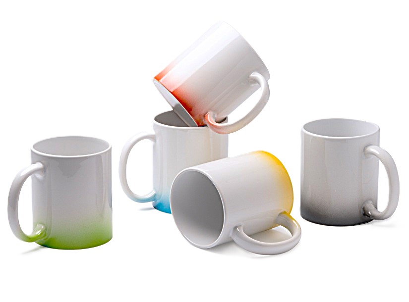 White sublimation mug - colored base